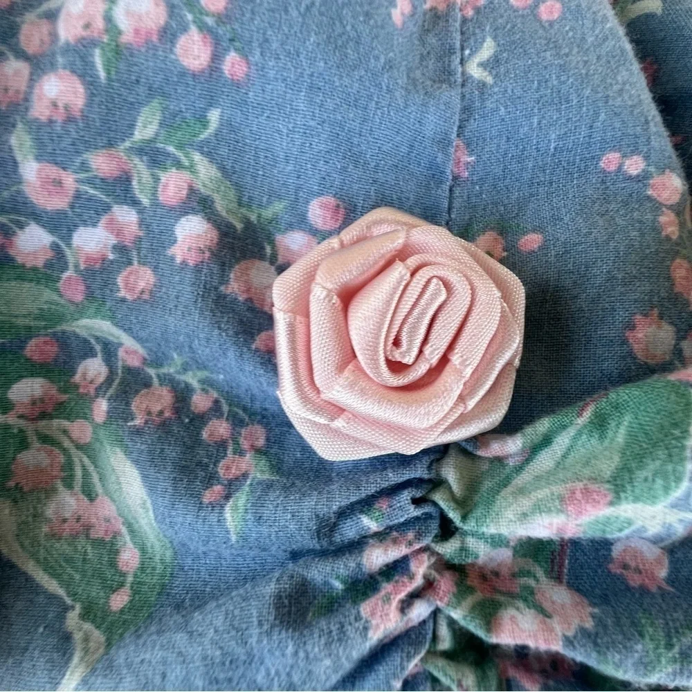 Vintage Sarah Kent Cottagecore Floral Prairie Dress 80s Gone with the Wind Sz 6X